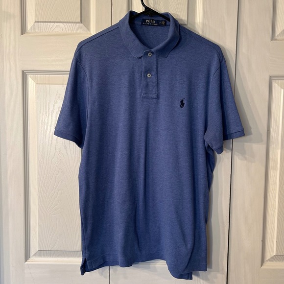 Polo Ralph Lauren Other - Polo Ralph Lauren Men's Blue Heathered Short Sleeve Polo Shirt‎ Size Medium